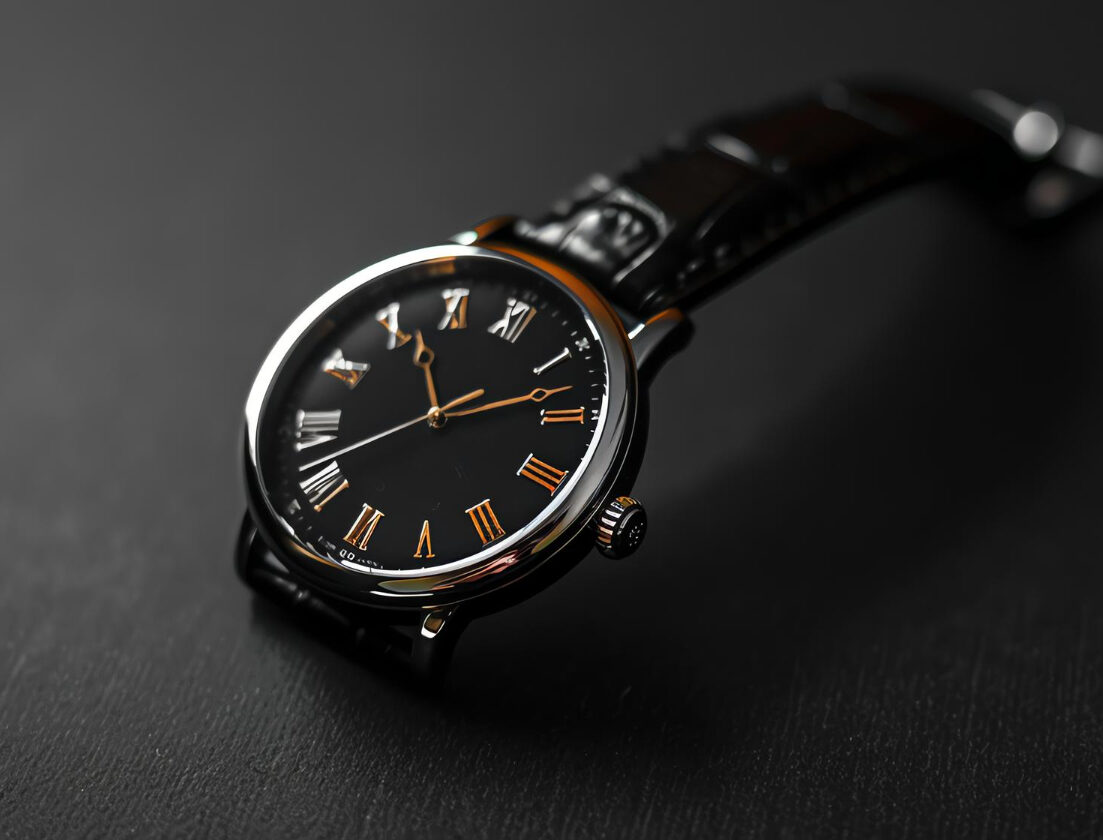 Black Chronograph Sport Watch