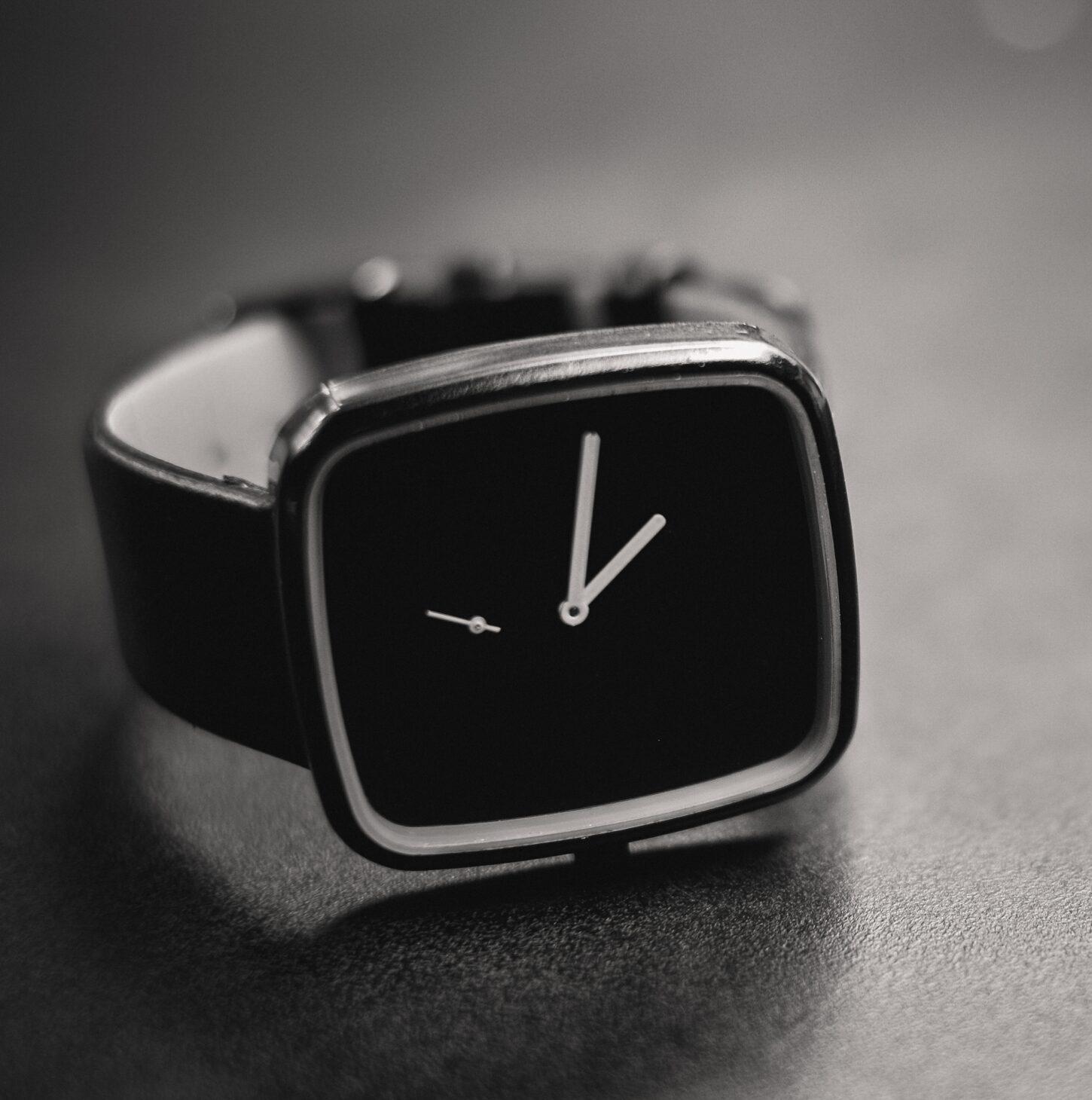 Matte Black Square Watch